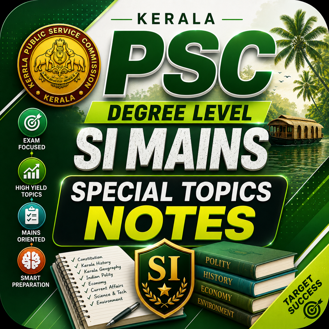 KPSC SI Mains Special Topics Notes